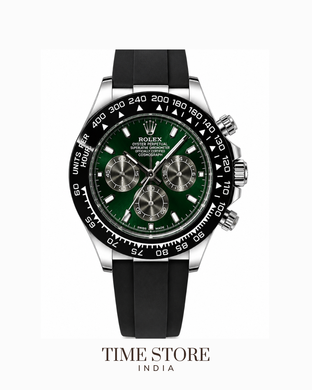 Daytona Green Dial Black Oysterflex