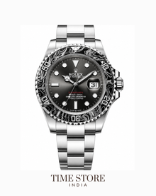 Submariner Silver Black Dial Artistic Bezel