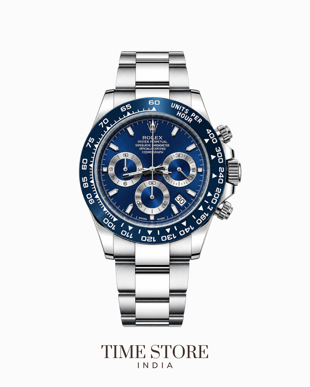 Daytona Silver Blue Dial Chronograph