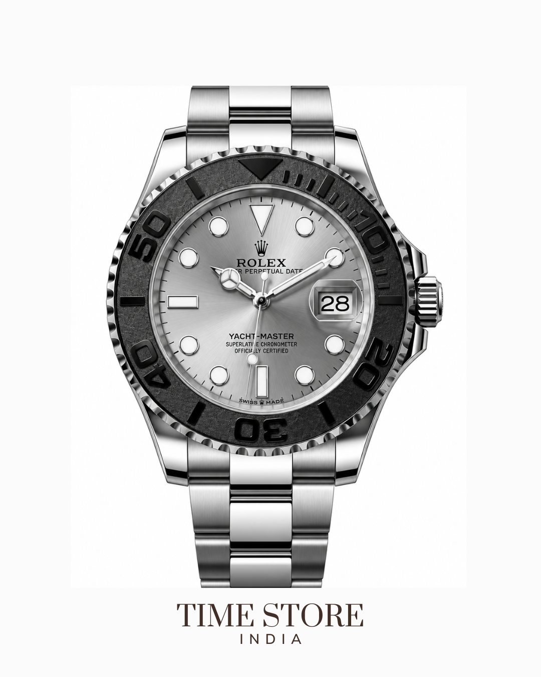 Yacht-Master Silver Dial Black Bezel