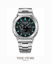 Silver Turquoise Dial Analog-Digital