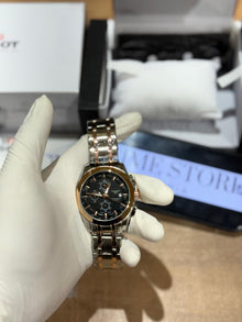 Two-Tone Rose Gold Black Dial Chronograph