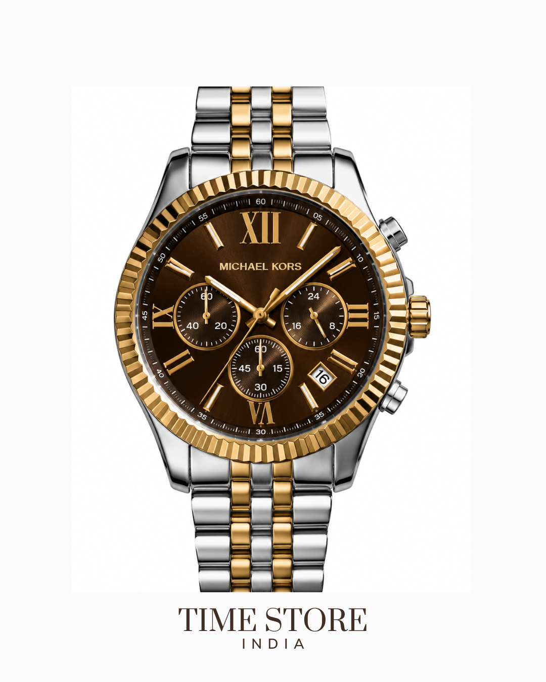 Two-Tone Brown Dial Chronograph