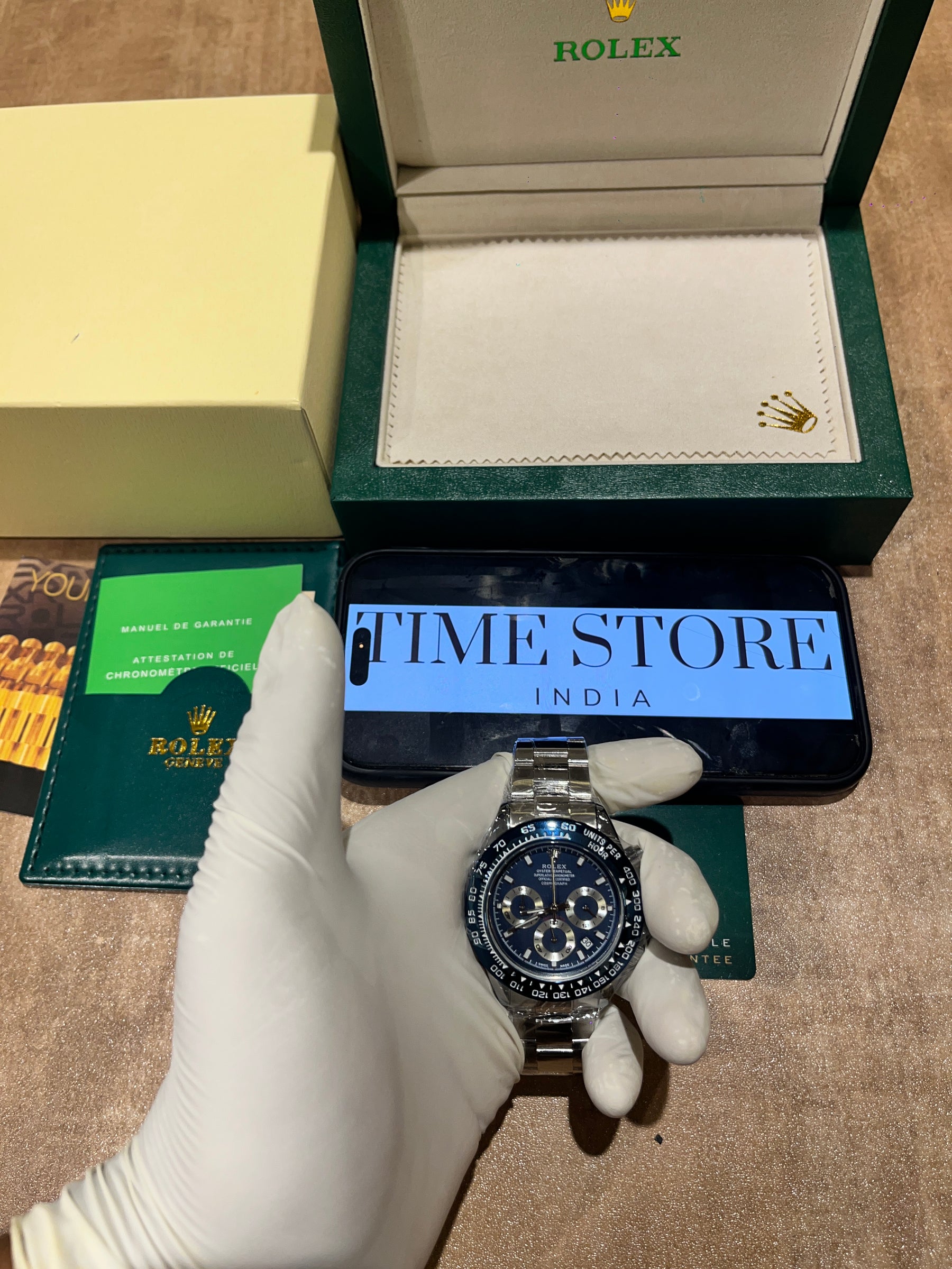 Daytona Silver Blue Dial Chronograph