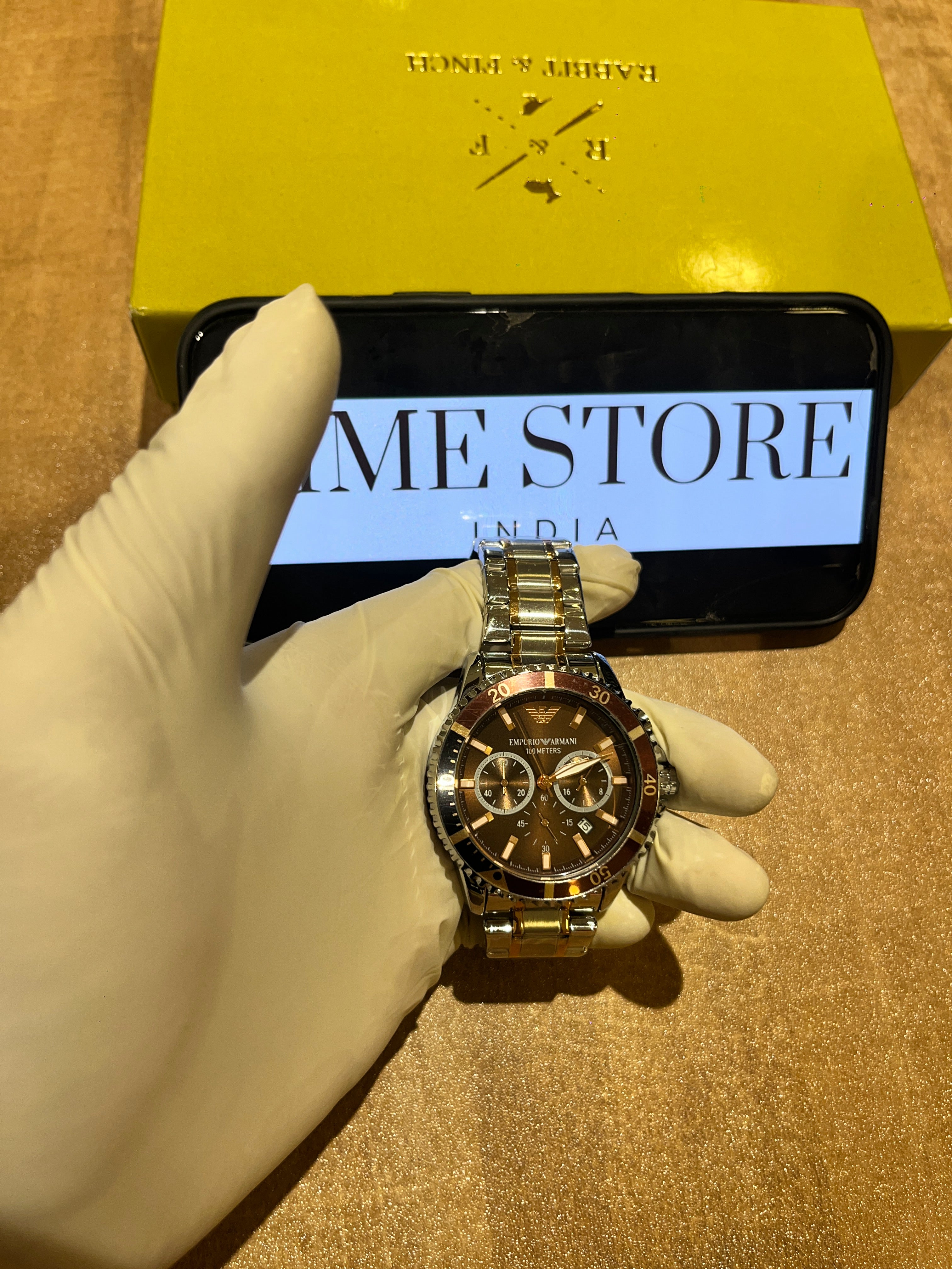 Two-Tone Brown Chronograph