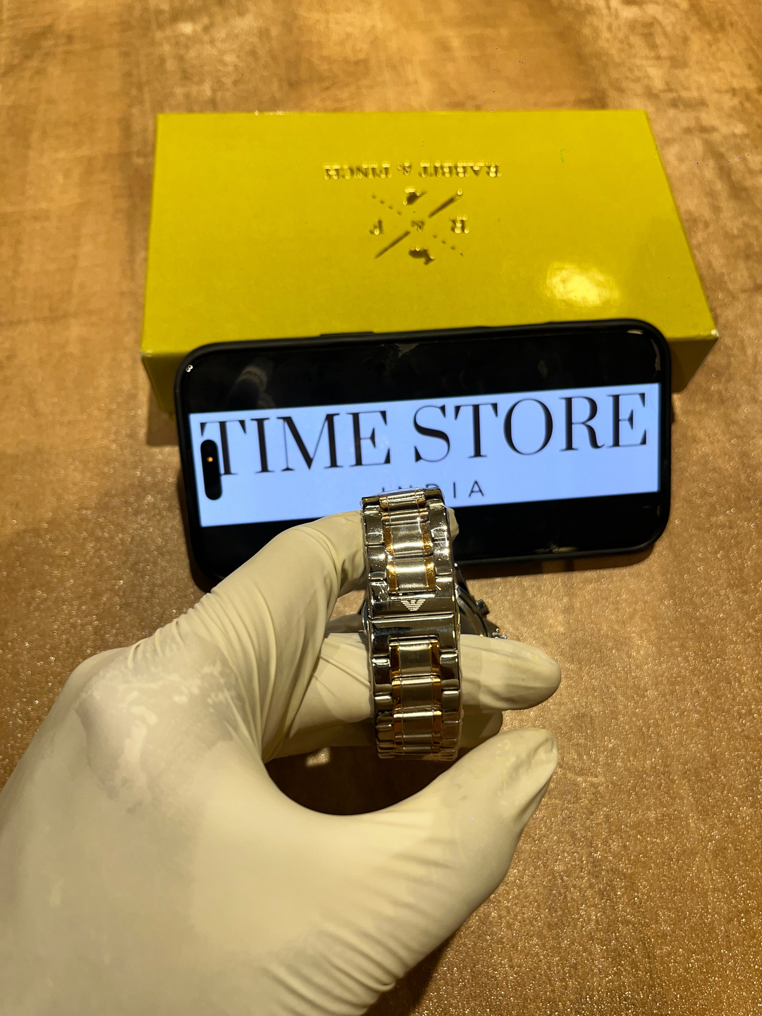 Two-Tone Brown Dial Chronograph