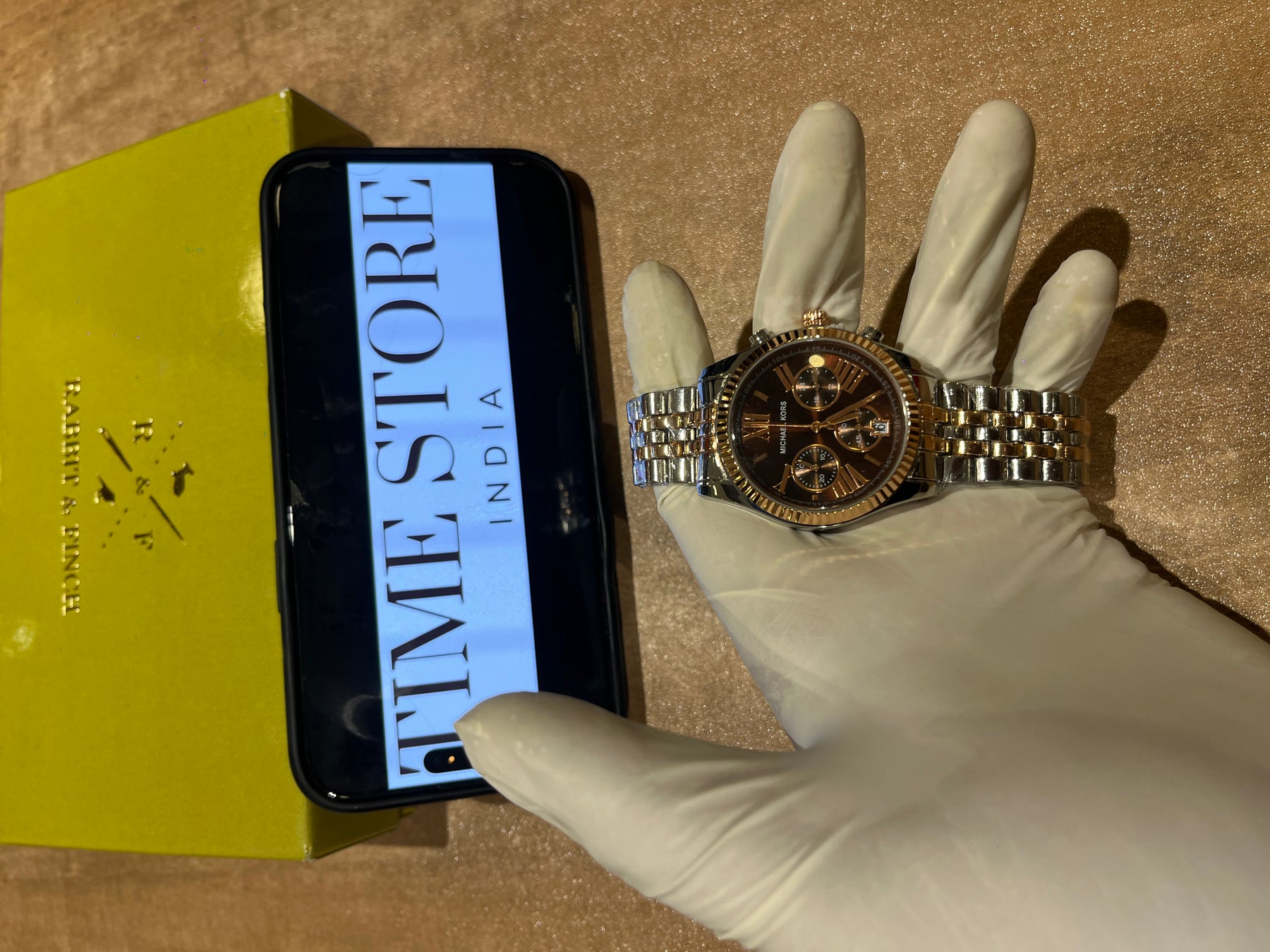 Two-Tone Brown Dial Chronograph