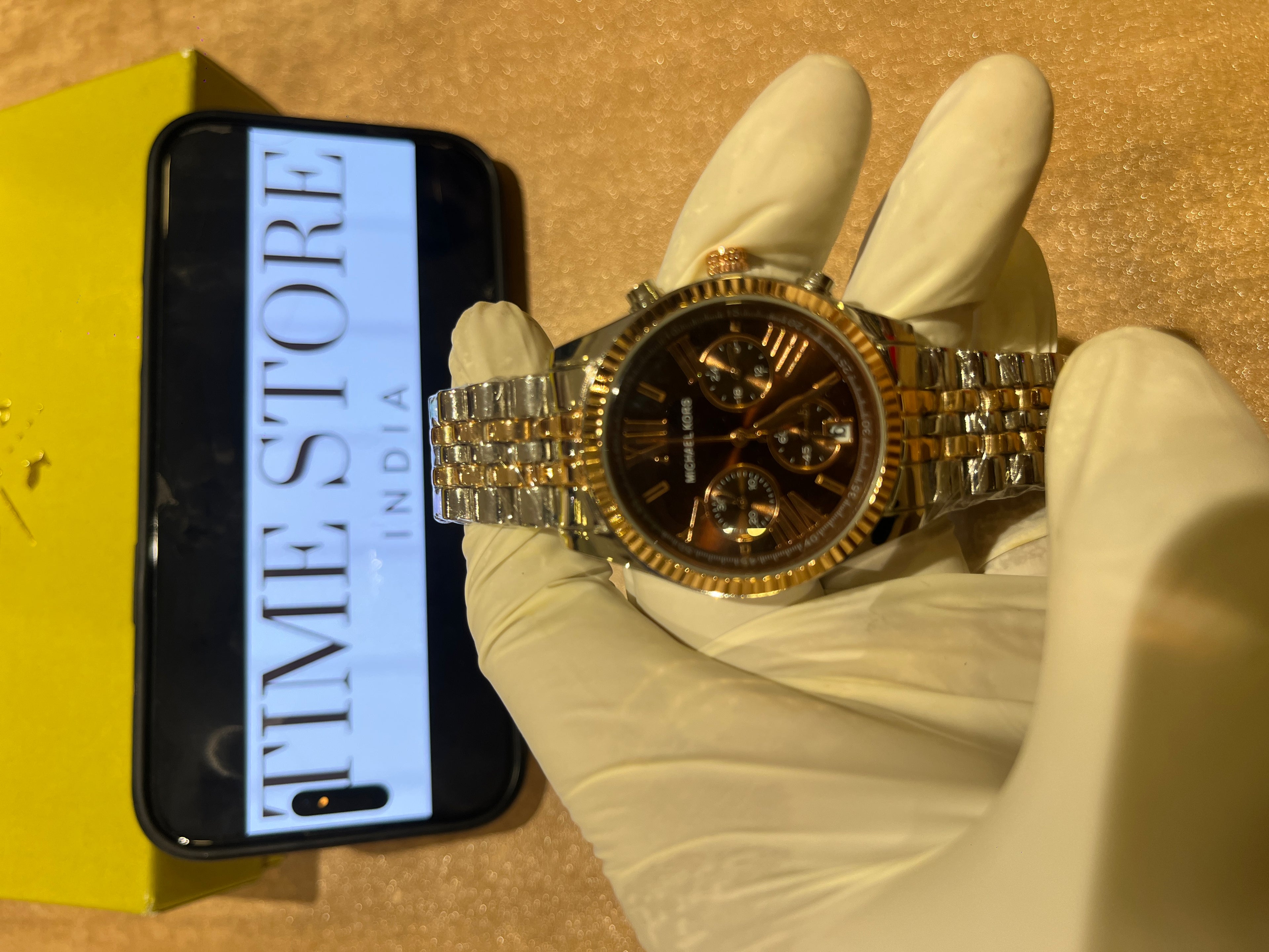 Two-Tone Brown Dial Chronograph