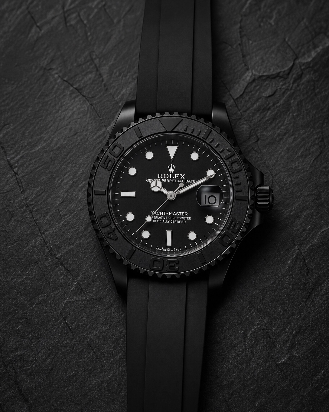 Rolex Watch – Rolex Yacht Master 40 Black Watch with Black Dial