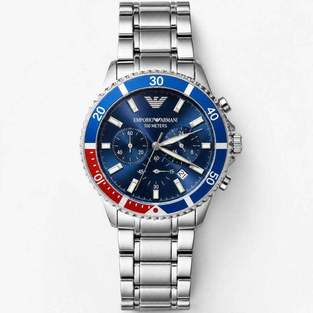 Emporio Armani Stainless Steel Analog Green Dial Men's Watch-Ar11586