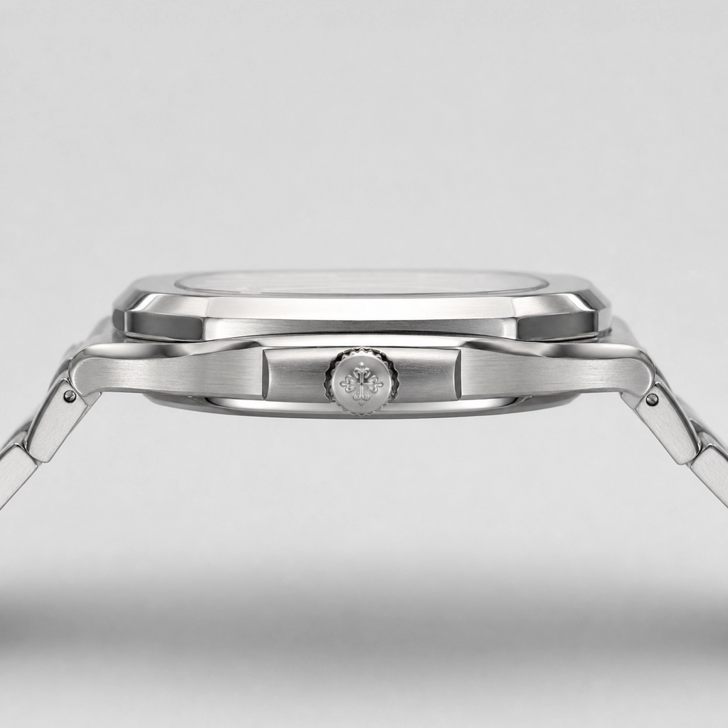 Patek Philippe Square Skeleton Transparent Back Men’s Stainless Steel Watch