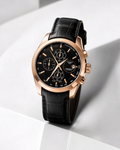 Tissot 1853 Black Dial with Black Leather Strap