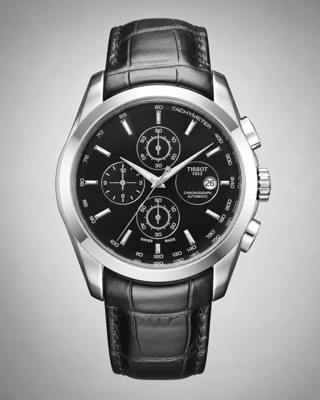 Tissot 1853 Black Dial with Glossy Black Bezel