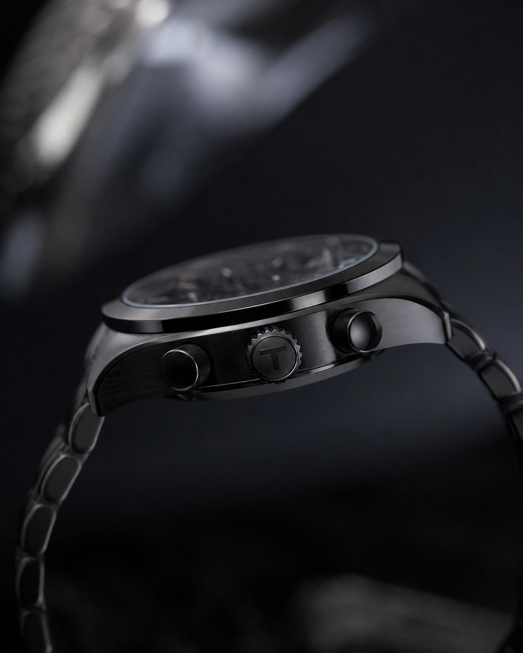 Tissot 1853 Black Dial with Glossy Black Bezel