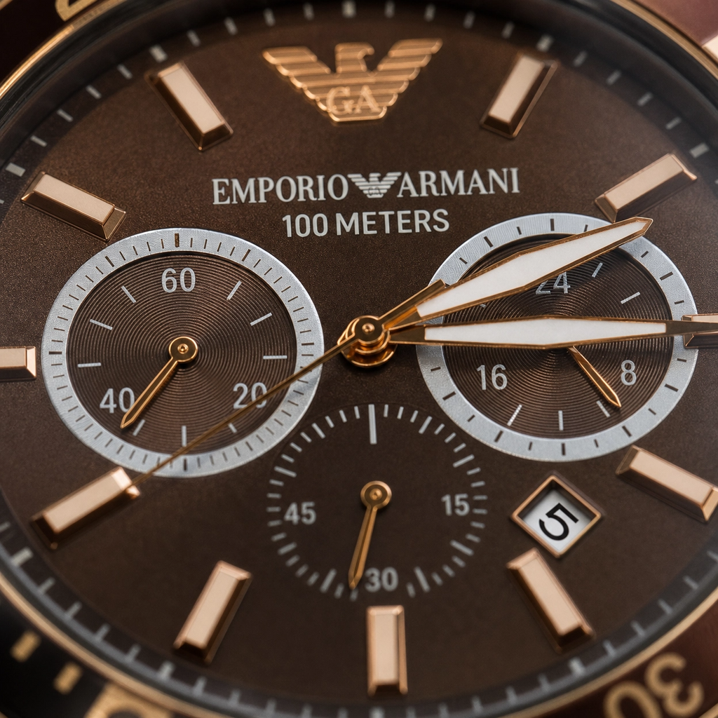 Emporio Armani Stainless Steel Analog Green Dial Men's Watch-Ar11586