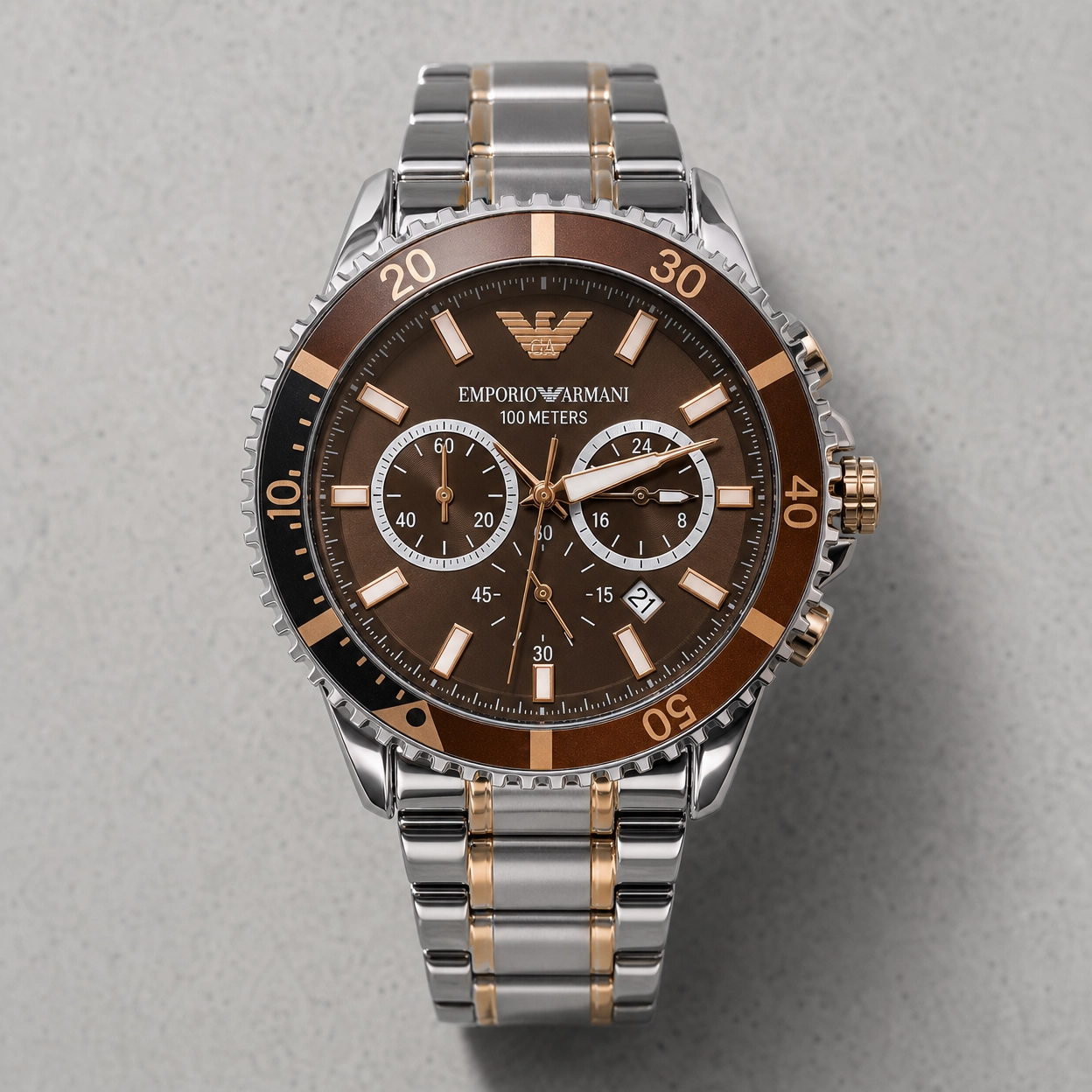 Emporio Armani Stainless Steel Analog Green Dial Men's Watch-Ar11586