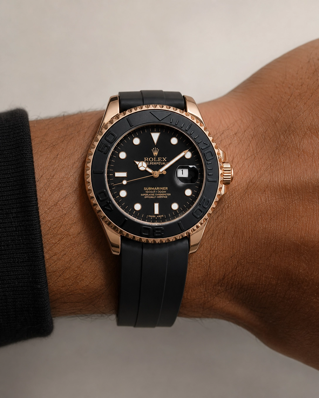 Rolex Yacht-Master 42 42mm 226658 Yellow Gold Oysterflex Black Mint