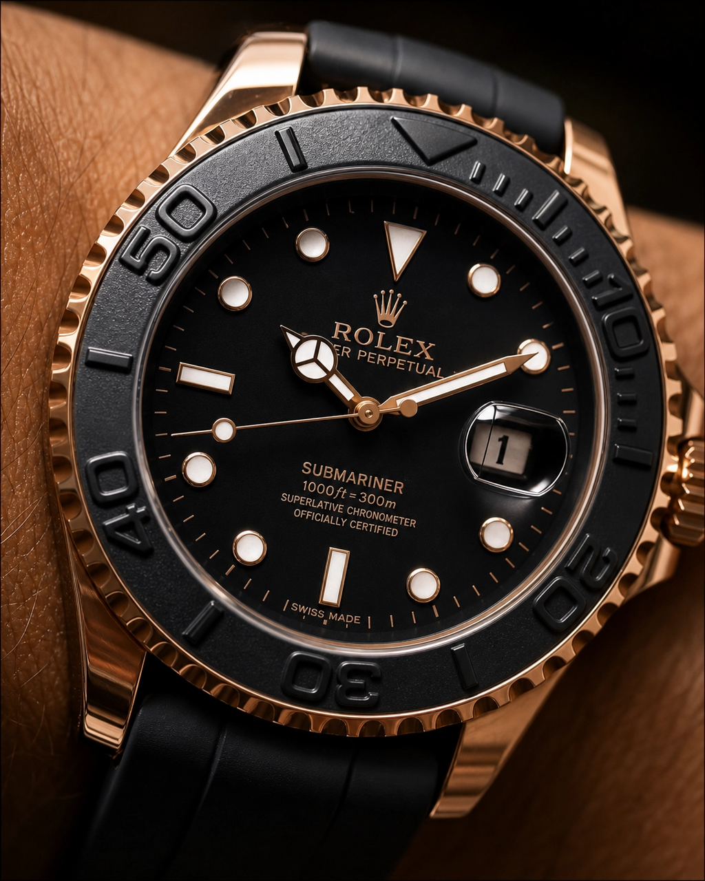 Rolex Yacht-Master 42 42mm 226658 Yellow Gold Oysterflex Black Mint